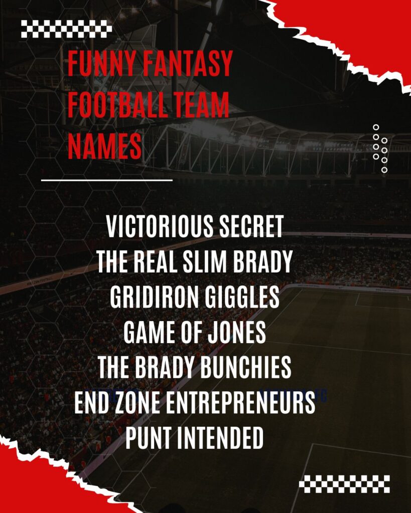 Funny Fantasy Football Team Names