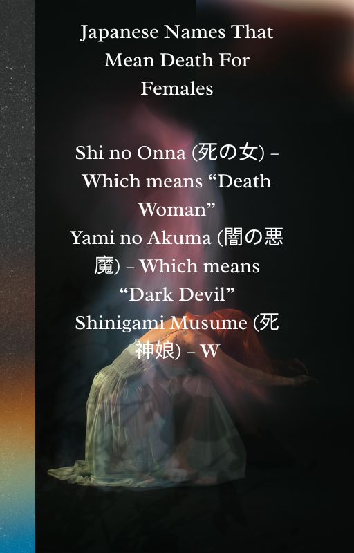 Japanese Names That Mean Death For Females