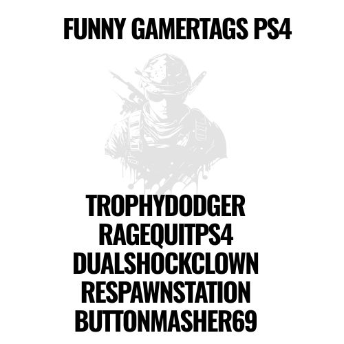 Funny Gamertags PS4