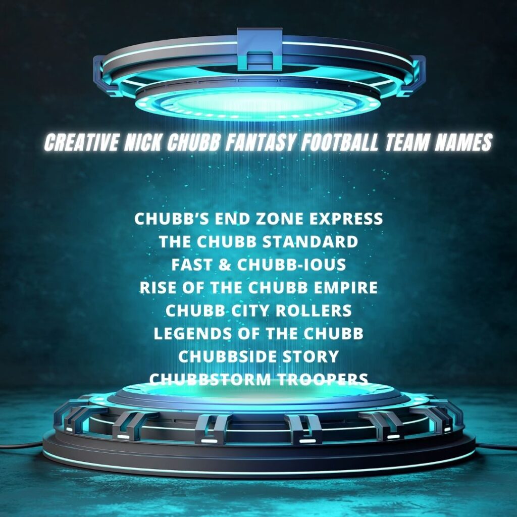 Creative Nick Chubb Fantasy Football Team Names