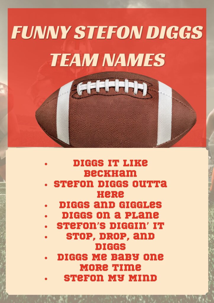 Funny Stefon Diggs Team Names