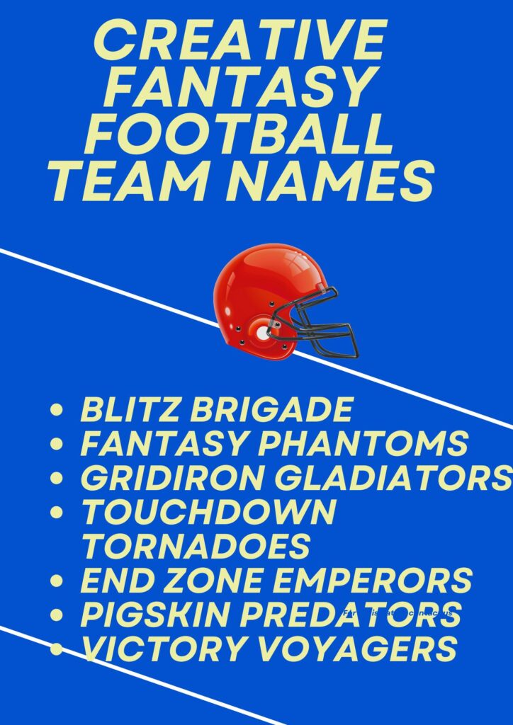 Creative Fantasy Football Team Names