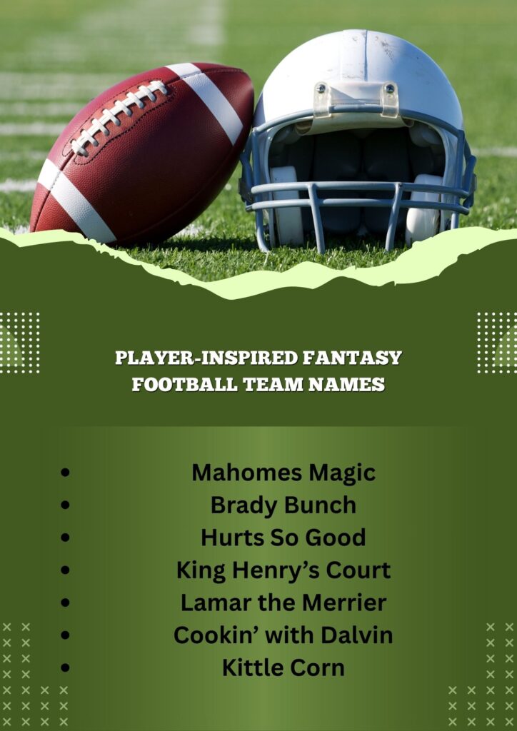 Player-Inspired Fantasy Football Team Names