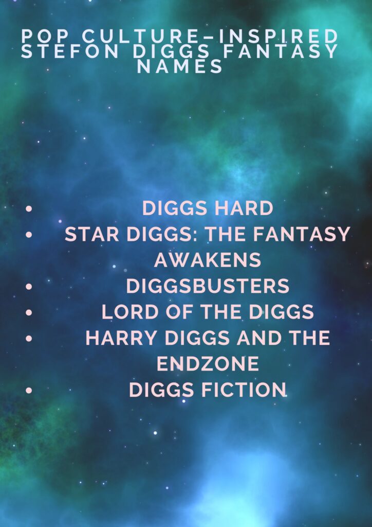 Pop Culture–Inspired Stefon Diggs Fantasy Names
