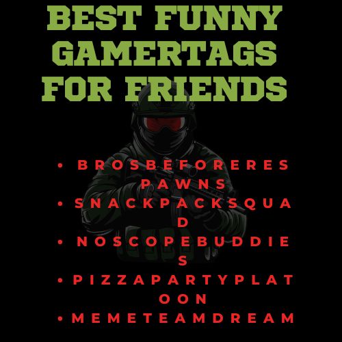 Best Funny Gamertags for Friends