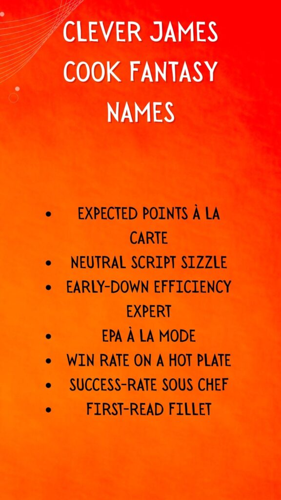 Clever James Cook Fantasy Names