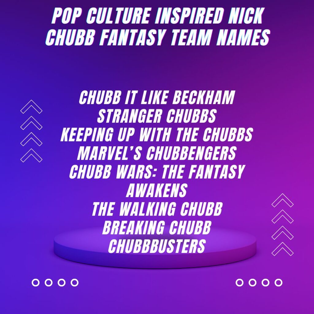 Pop Culture Inspired Nick Chubb Fantasy Team Names