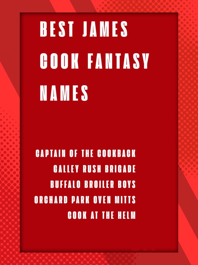 Best James Cook Fantasy Names