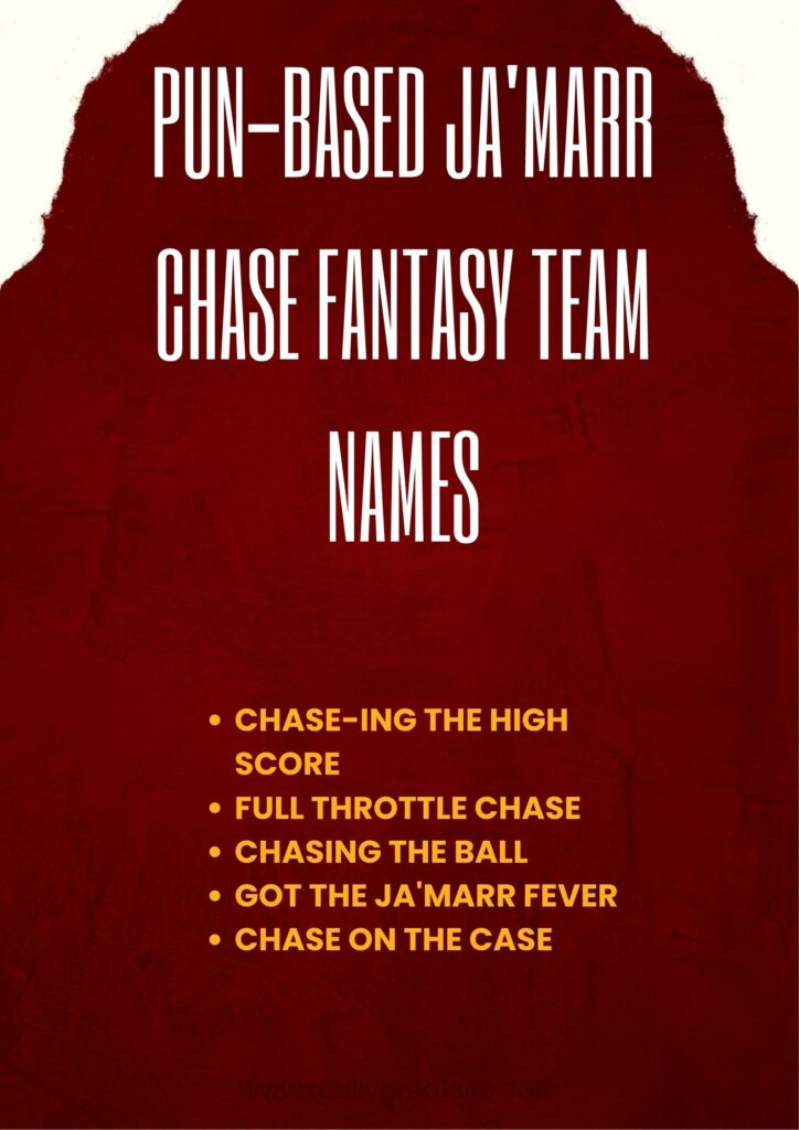 Pun-Based Ja'Marr Chase Fantasy Team Names