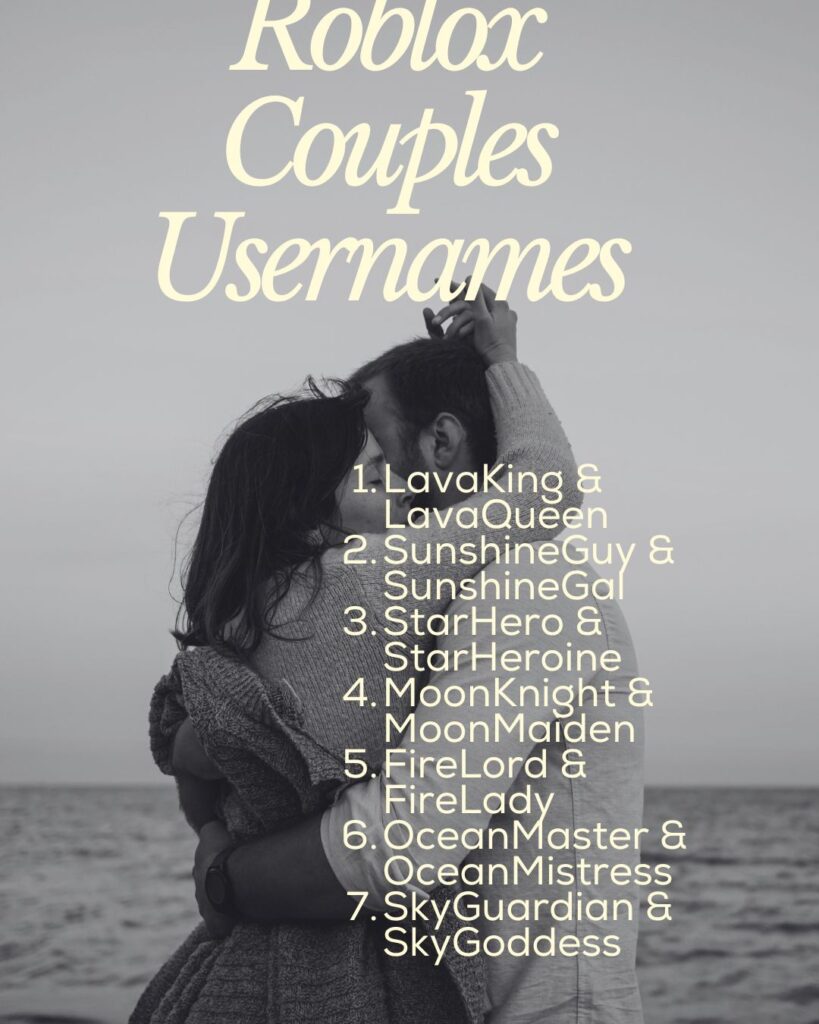 Roblox Couples Usernames
