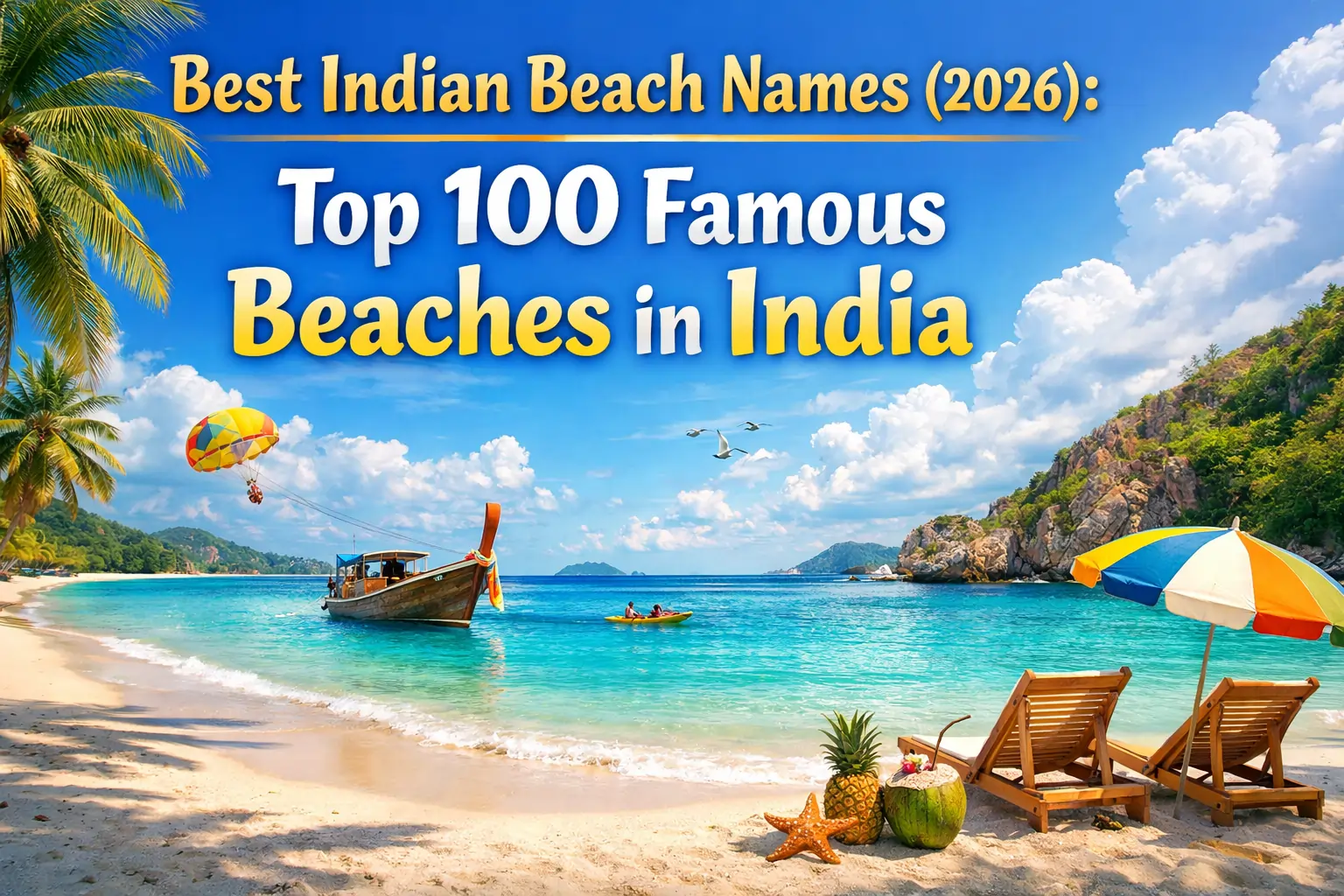 Best Indian Beach Names (2026): Top 100 Famous Beaches in India