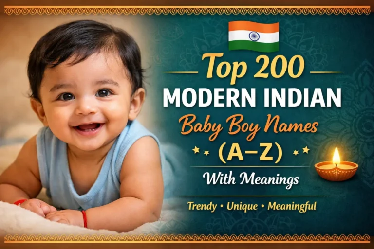 Top 200 Modern Indian Baby Boy Names (A–Z) With Meanings
